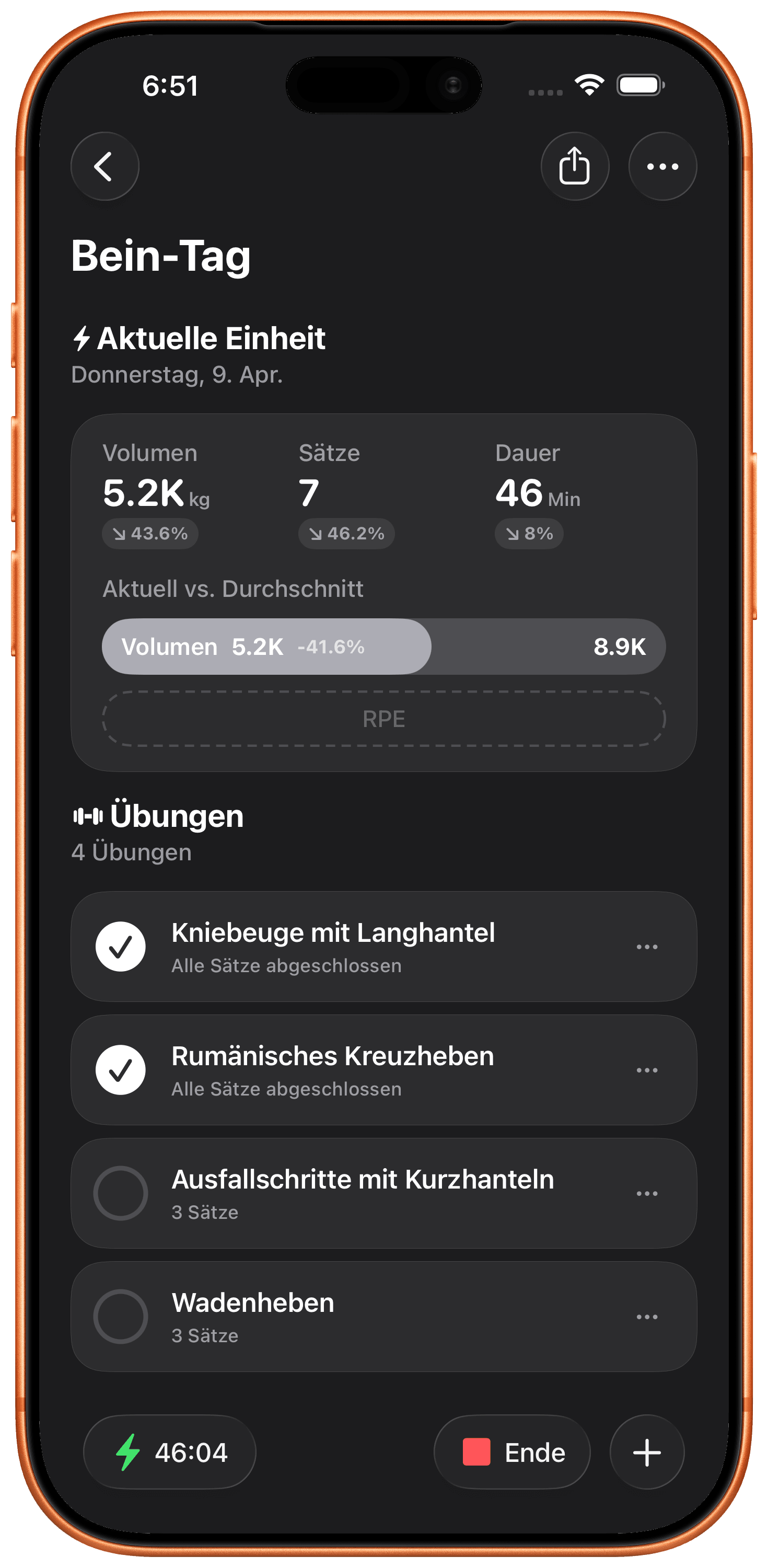 Verfolge Dein Training in Echtzeit.