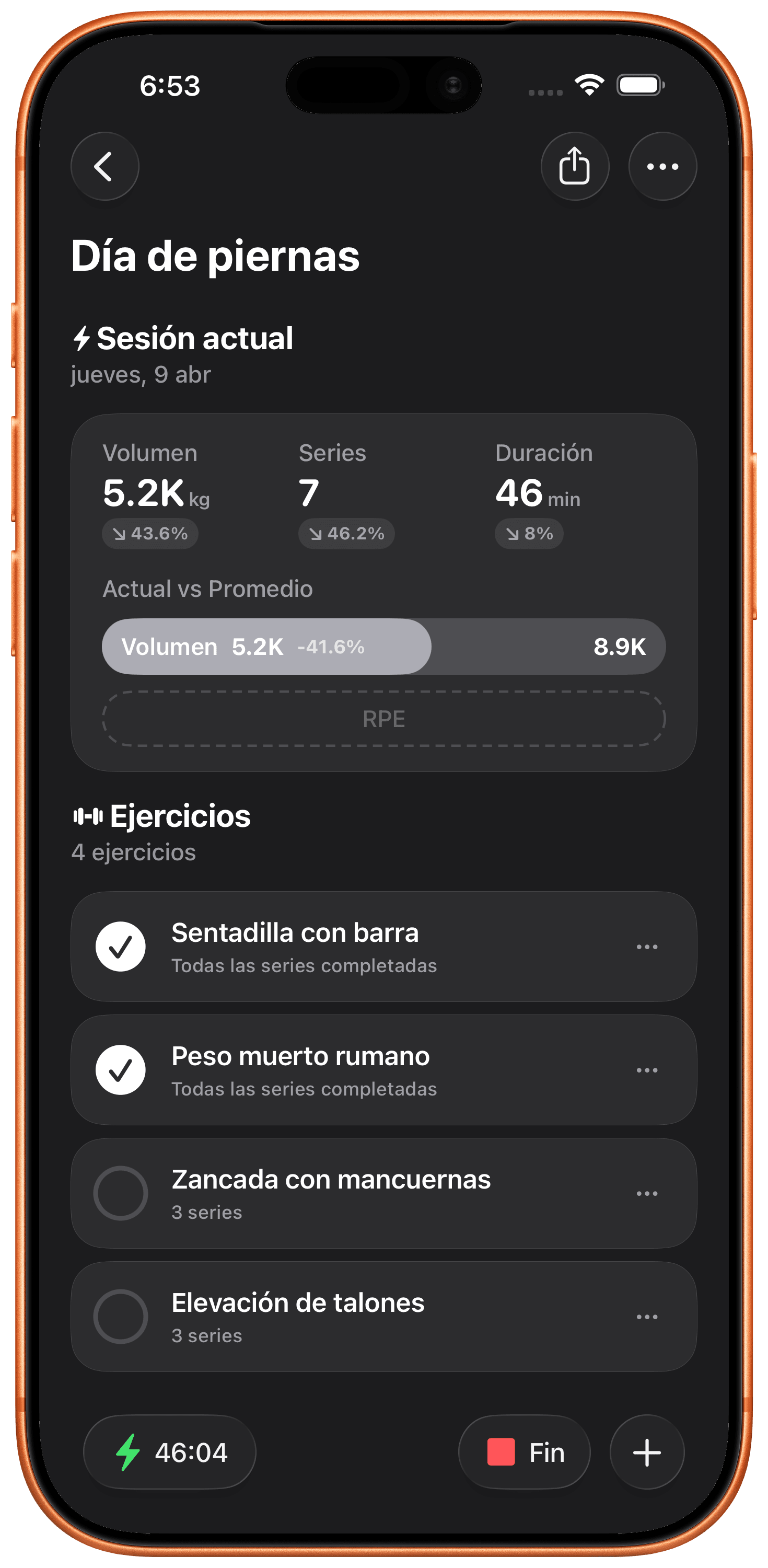 Sigue Tu Sesión en Tiempo Real.
