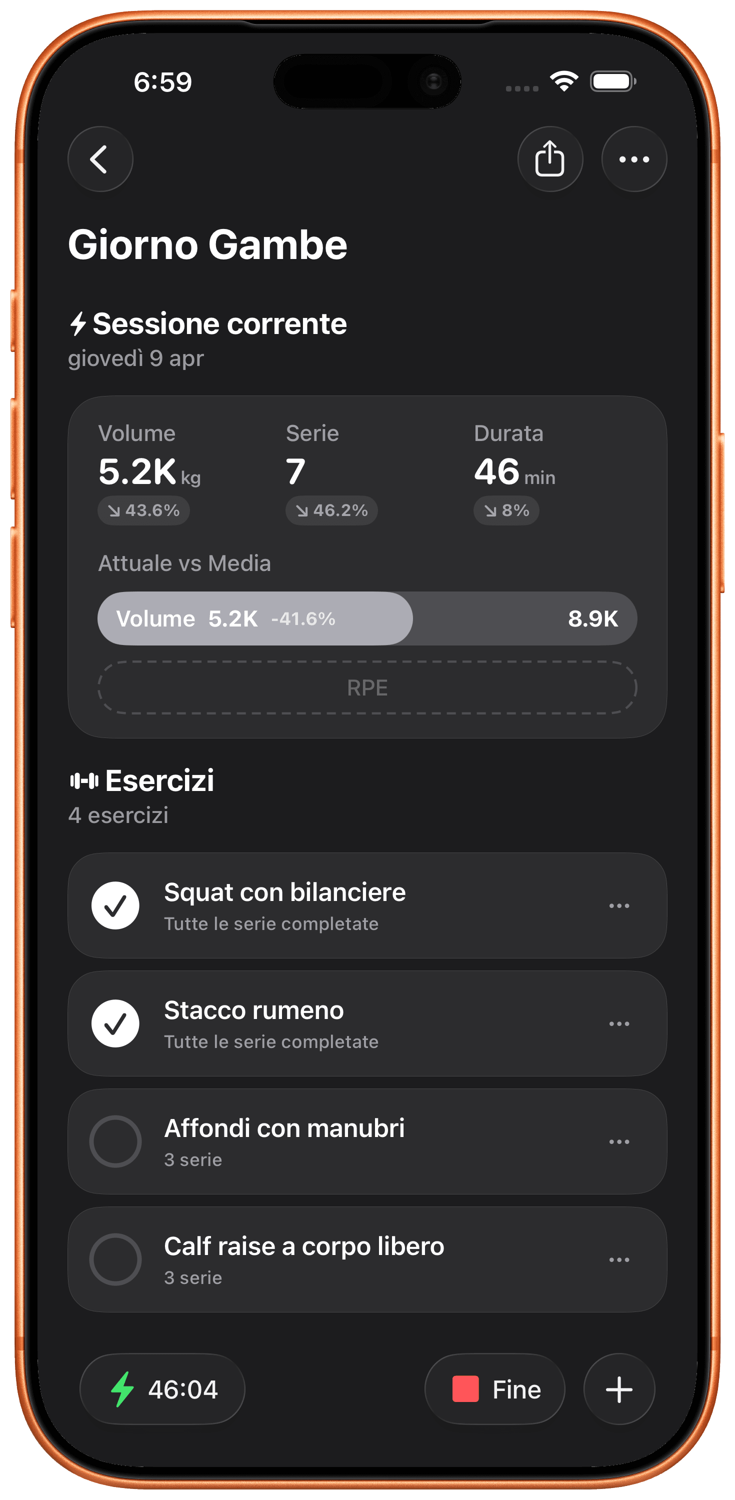 Monitora la Sessione in Tempo Reale.