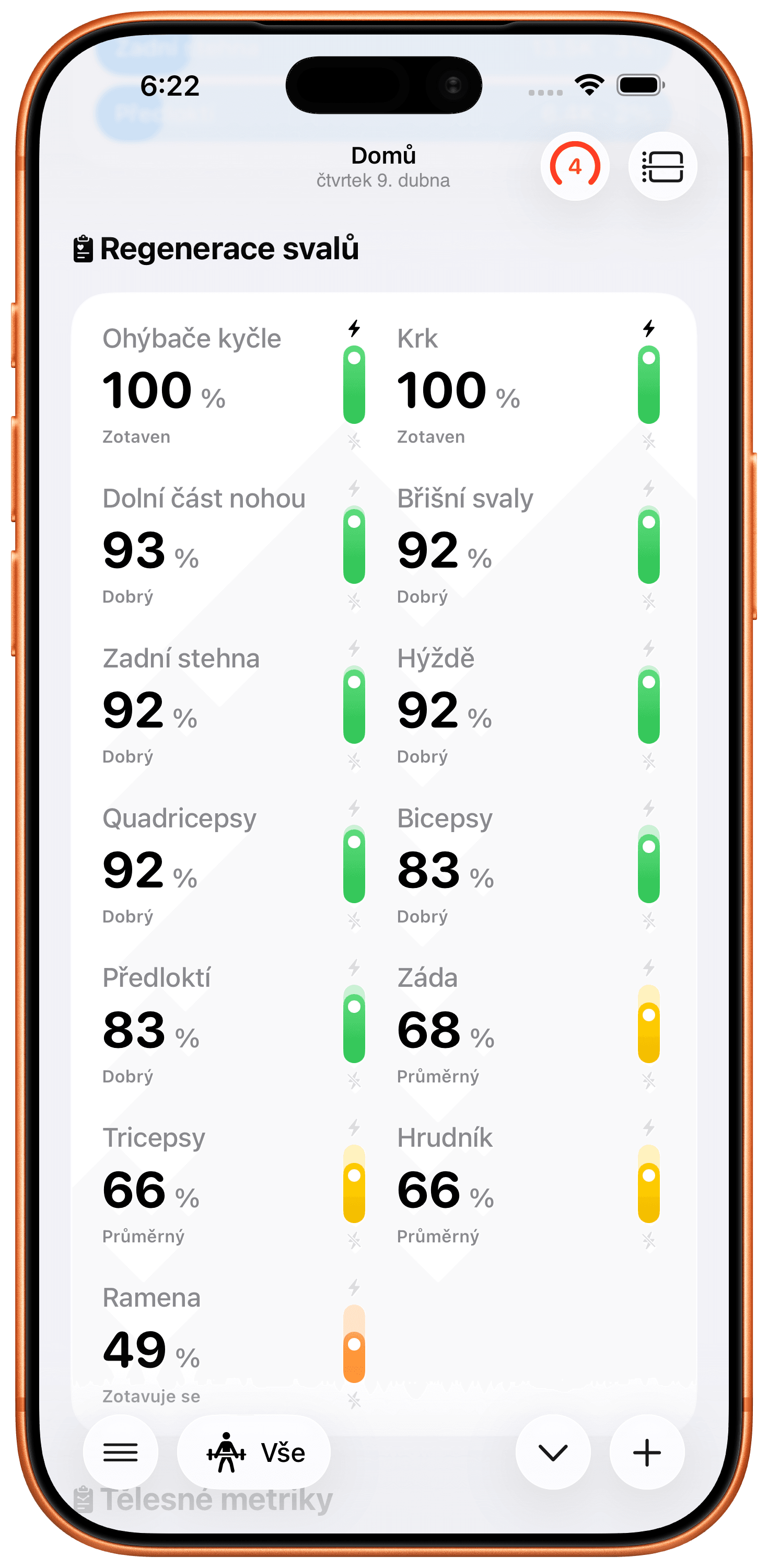 Regenerace Svalů v Reálném Čase.