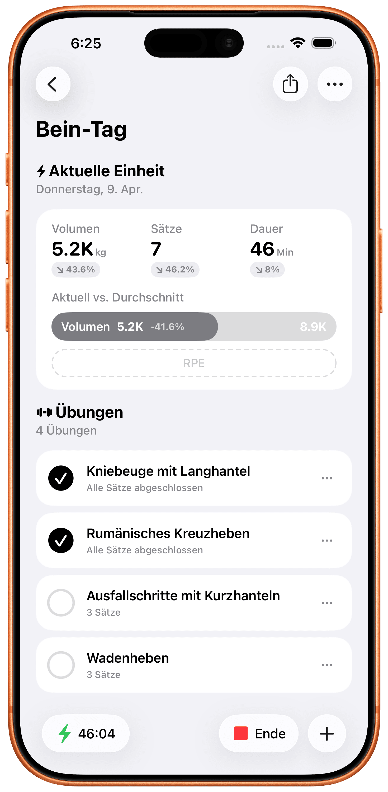 Verfolge Dein Training in Echtzeit.