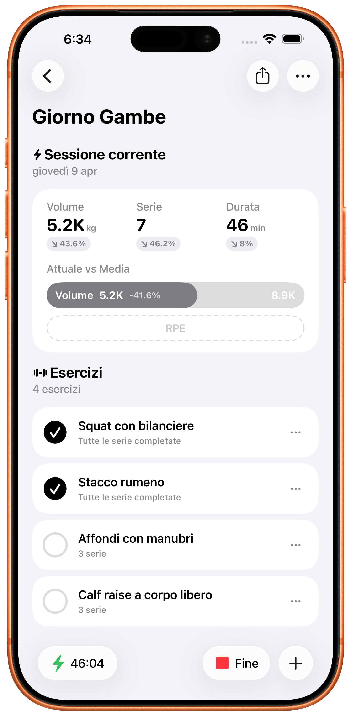 Monitora la Sessione in Tempo Reale.
